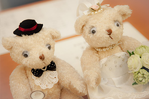 くまさんがお出迎え