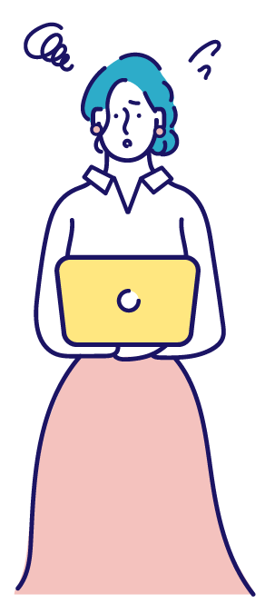 通信や管理の悩みを抱えるイメージ